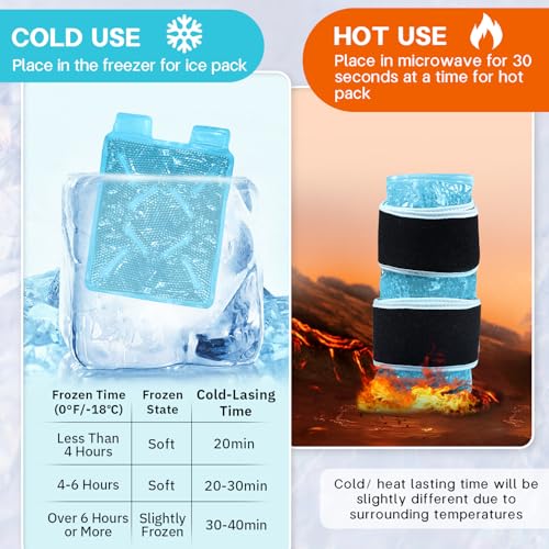 Ice Pack for Knee Pain Relief Reusable Gel Ice Wrap for Leg Injuries Swelling Knee Replacement Post-Surgery Recovery Adjustable Cold Therapy Wrap for Arthritis Meniscus Tear and ACL (Blue) - color: Blue