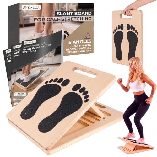 Slant Board for Adults & Ankle Board - Portable Velour Board for Squats, & Lower Body Training