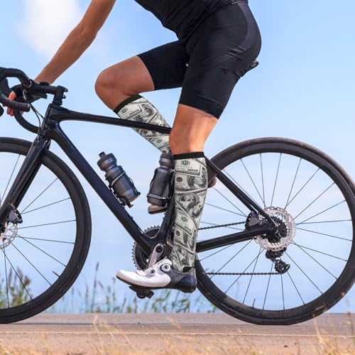 Compression Socks, Unisex 15-20 mmHg Knee High Support Socks - color: Dollar