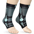 NEENCA Foot & Ankle Brace Socks for Sprained-Ankle Compression Sleeves Set - color: Blue, size: Small