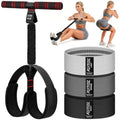KUTIZE Booty Bands & Pedal Exercise Bands Resistance Bands Set for Women - color: Black