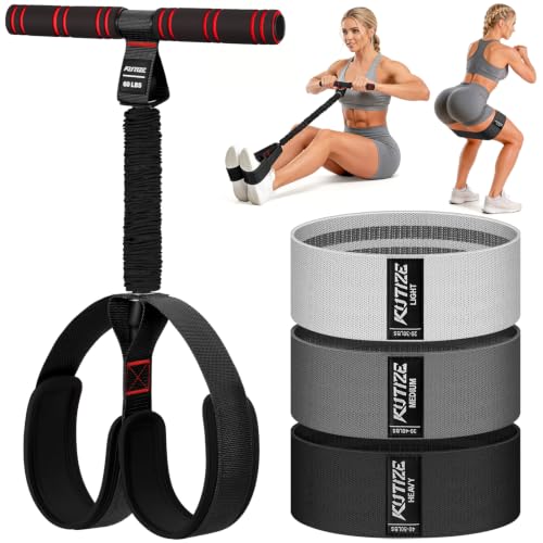 KUTIZE Booty Bands & Pedal Exercise Bands Resistance Bands Set for Women - color: Black