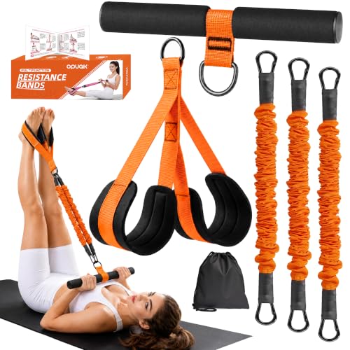 Resistance Bands with Handles,Pedal Resistance Band with Handle - color: 90lbs-Orange