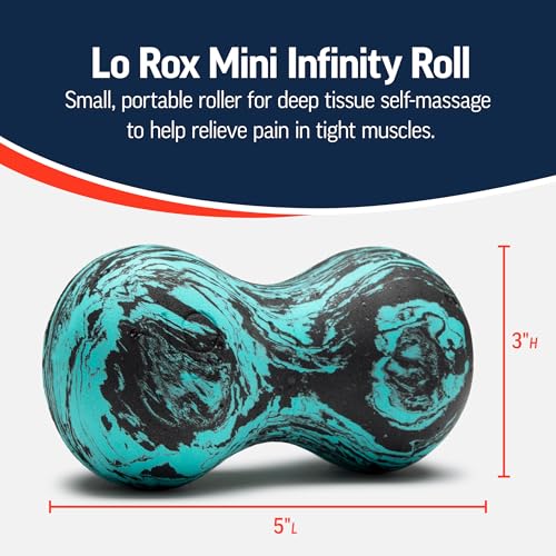 OPTP Lo Rox Mini Infinity Roll – Compact Mini Roller, Teal, 5" x 3"