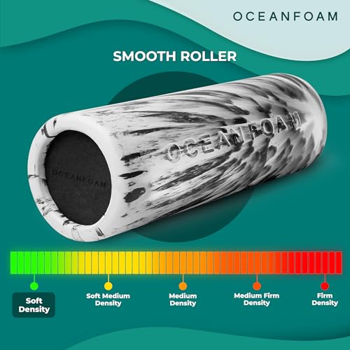 Oceanfoam Tsunami Roller - XLarge Soft Density Foam Roller (Black Marbled)