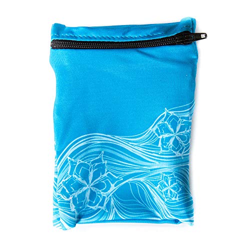 Sprigs Wrist Wallet Running Wristband Pocket for Keys Cards Cash ID Phone - color: Blue Surf