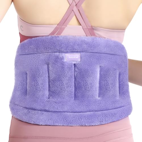 SuzziPad Microwave Heating Pad for Back & Lumbar Discomfort, Purple - color: Purple