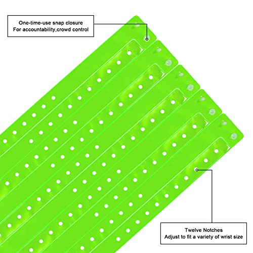 Plastic Party Green Wristband 100 Pack, Vinyl Wristband for Event - color: Green