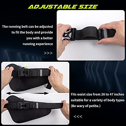 Labeol Waist Pack, Waterproof Hydration Belt with Water Bottle Holder, Adjustable Fanny Pack for Running, Hiking, Walking, Cycling, Black - color: Black