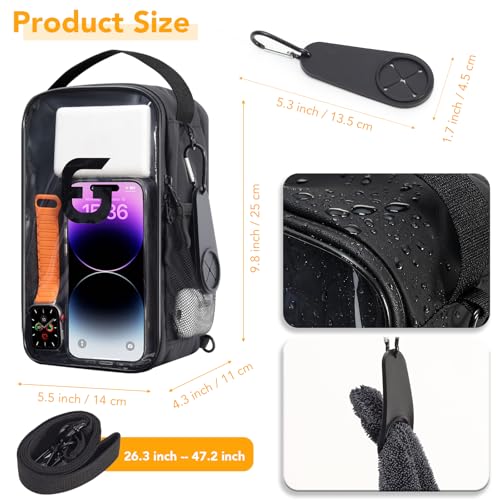 Magnetic Gym Bag for Men & Women - Compact Crossbody Workout Golf Bag with Magnetic Pouch and Touchscreen | Lightweight Small Gym Bag for Fitness, Golf, Travel | Water-Resistant & Durable Design - color: Gym Black