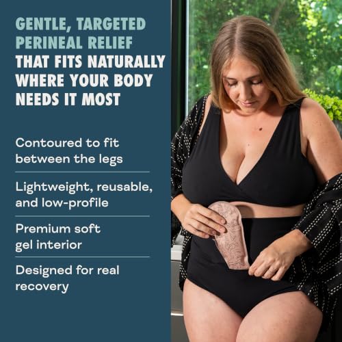 Nyssa Between-Legs Ice/Heat Pack – Reusable Hot & Cold Therapy Pad for Postpartum Birth Recovery – Contoured Design for Comfort & C-Section Support – Fits FourthWear Underwear