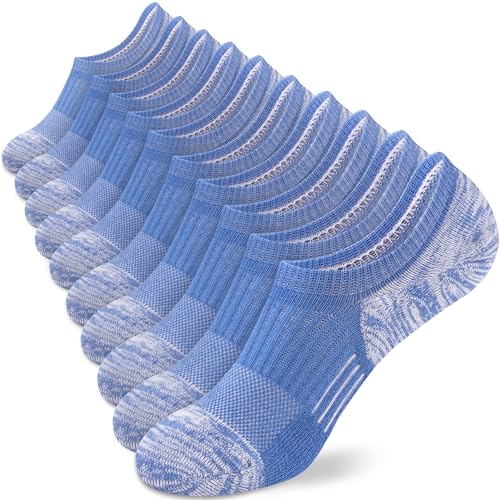 Amutost Womens No Show Socks Anti-Slip Cushioned Breathable 5-10Pairs - color: No Show Socks, size: 5-8