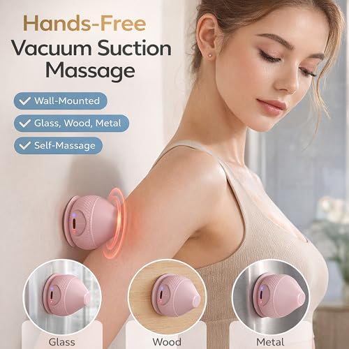 HZC Heated Vibrating Massage Ball – Plantar Fasciitis Relief & Back Pain Massager, Suction Base for Wall or Floor Use, Hands-Free or Handheld, Rechargeable Trigger Point Ball