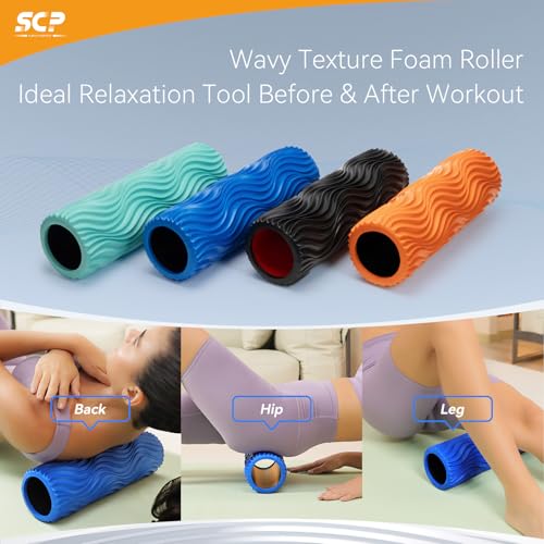 SUBCULTUREPICK Medium Density Foam Roller for Deep Tissue Muscle Massage - color: Blue