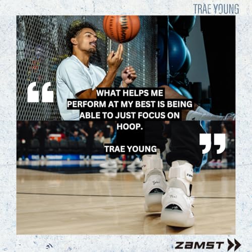 Zamst A2-DX Sports Ankle Brace with Protective Guards For High Ankle Sprains and Chronic Ankle Instability-for Basketball, Volleyball, Lacrosse, Football-White, Left Medium - size: Medium, style: White - Left