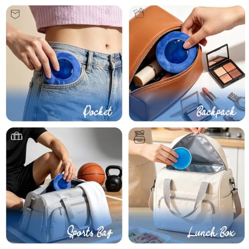 Reusable Round Soft Gel Cold Packs for Injuries, Toddler Ice Packs for Boo Boos, Small Cold Compress Ice Pack for Relieving Knee, Ankle, Tooth, Head Soreness, Muscle Strain, 4 Packs
