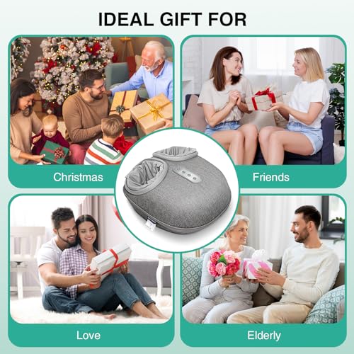 Medcursor Foot Massager with Heat, Shiatsu Deep Kneading [2026 Upgraded] - color: Greige