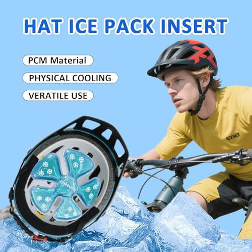 Head Gel Ice Pack, Helmet Ice Pack, Used for Catcher Helmets, Outdoor Sport, Equestrian Riding, Operation On The Head, Relieve Summer Heat and Keep Cool (2 Count) (Blue) (Blue) - color: Blue