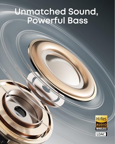 Soundcore AeroClip by Anker Open Ear Earbuds, Clip On Earbuds, Open Ring - color: Midnight