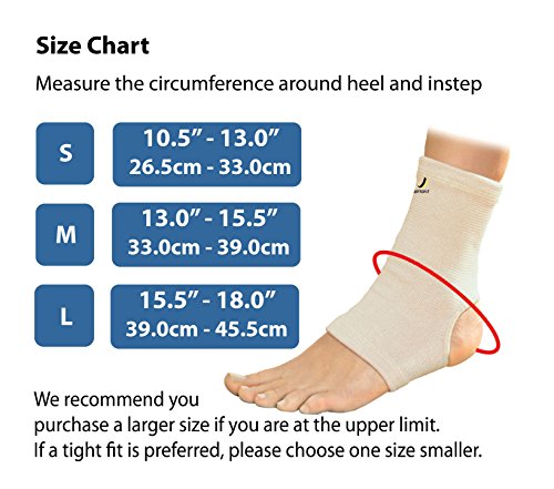 UptoFit Copper Ankle Compression Sleeve for Women Lightweight Breathable Brace for Foot and Ankle Support in Plantar Fasciitis, Achilles Tendon & Tendonitis (Large - 1 Piece)