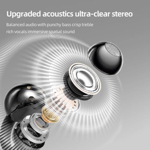 Open Ear Earbuds Clip On Headphones Wireless Earbuds for Workout(Black) - color: Black