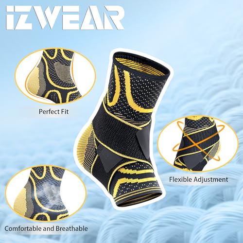 Ankle Brace with Straps (PAIR) - size: Medium