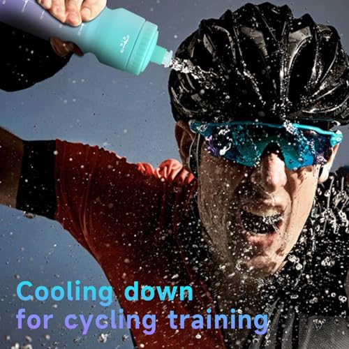 TooLe 24oz Bike Water Bottle, Sport Squeeze Water Bottle Leakproof BPA Free - color: T-Black+Purple