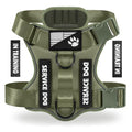 Service Dog Harness, Reflective Dog Vest Harness with 5 PCS Patches, Adjustable Soft Oxford Pet Harness, Inner Layer Mesh, Easy to Control - color: Army green, size: Small (Pack of 1)