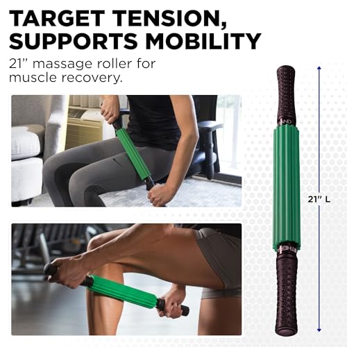 THERABAND Roller Massager, Muscle Massage Tool, Fascia Release, Back, 21" - style: Standard