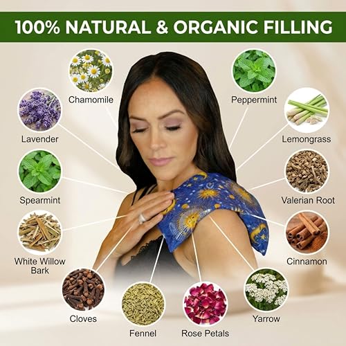 Basic Herb Pack Heating Pad, Indigo - size: 1 Pack, style: Celestial Indigo