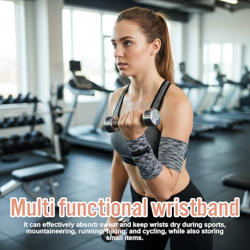 6 PCS Wrist Wallet, Wrist Pouch with Zipper High Elasticity Wristband Wallet Light Comfortable Ankle Wallets Key Card Storage Bags for Women Men Travel Running Walking Hiking-6 Colors