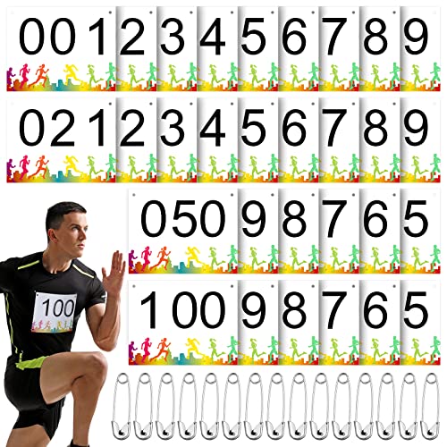 XunYee Running Bib Competitor Numbers - style: 1-100 Number