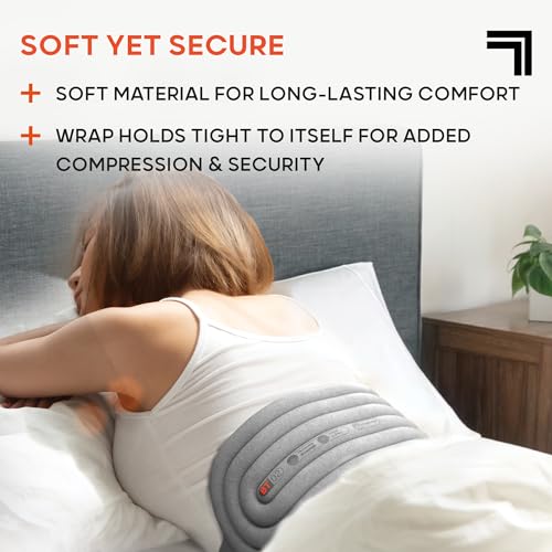 Sharper Image® Hot + Cold Back Wrap, Adjustable Fit, Soothing Heat & Revitalizing Cold Therapy, Portable Ice Pack, Workout Soreness Recovery Compression, Lumbar Heating Pad, Period Cramp Pain Relief