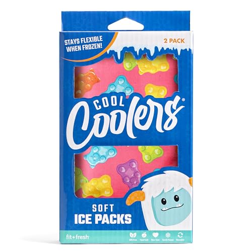 Fit & Fresh Cool Coolers Soft Ice Packs for Lunch Bags & Coolers, 2pk - color: Gummy Bears (2 Pack)