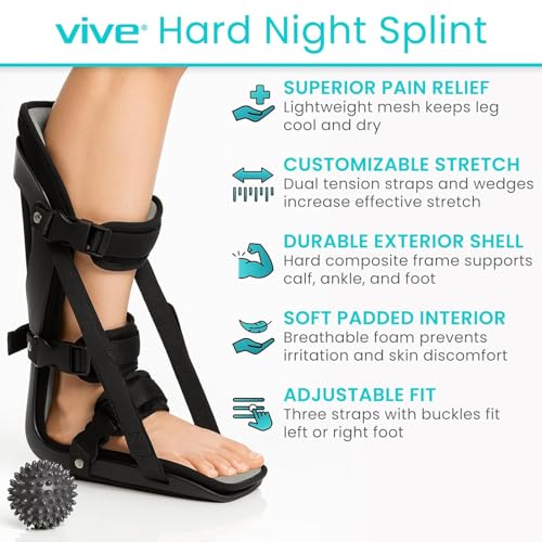 Vive Plantar Fasciitis Night Splint for Men & Women - Stabilizer Brace - size: Small: Women's 5