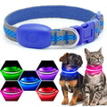 Flashseen LED Dog Collar, Light Up Dog Collar USB Rechargeable, Blue, XS - color: Blue, size: X-Small