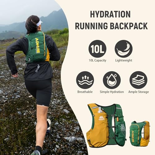 AONIJIE Running Vest for Men Women, Lightweight Hydration Vest - size: Large