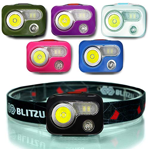 LED Headlamp, Rechargeable Super Bright Headlight Flashlight, Kids & Adults - color: Black