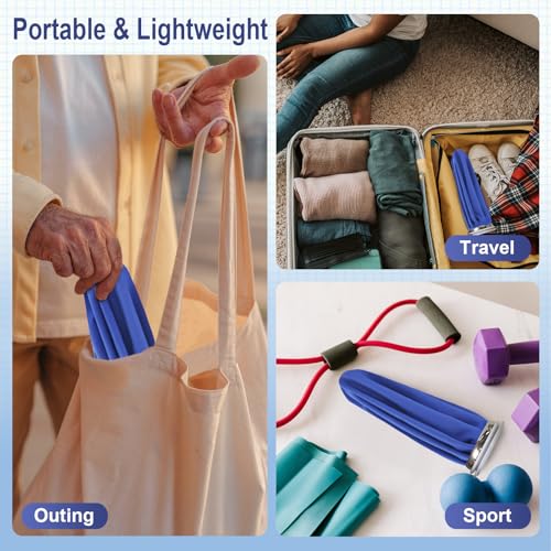 Ice Pack for Injuries Reusable with Wrap, Ice Bag for Injuries Hot Water Bag for Hot & Cold Therapy, No-Leak Elastic Ice Bag with Elastic Breathable Support Wrap, 3 Sizes 6/9/11" - style: 4 Sets