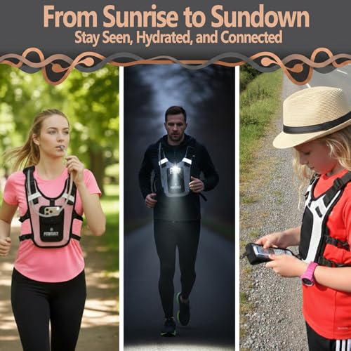 Running Hydration Vest with POV Camera Phone Pocket — Includes 1.5L Water Bladder — Zero-Bounce Stability, Adjustable Straps — Lightweight Reflective Hiking Backpack for Women & Men - color: BLACK