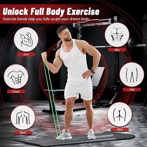 4-Level Resistance Bands for Working Out, Pull Up Assistance Bands - color: Blue Gradient