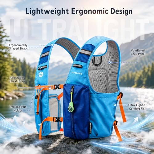 Cooling Vest for Men Women, Hydration Vest for Running Hiking (Blue, One-Size)