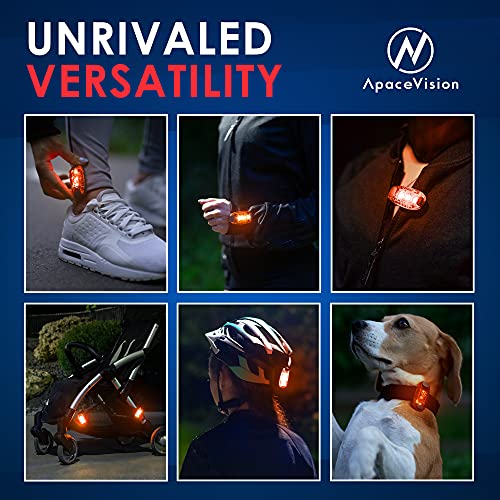 LED Safety Light (2 Pack) with Bonus Items – Clip On Strobe/Running Lights for Runners, Dogs, Bikes, Walking and More - color: Orange