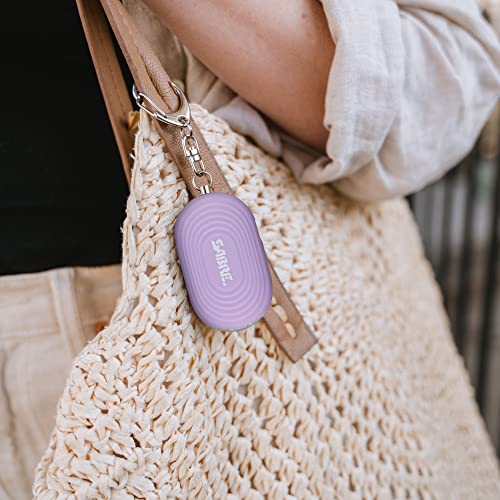 SABRE 2-in-1 Personal Alarm with LED Light, 130dB Personal Safety Siren, Snap Hook for Instant Access, 1,250 Foot (381 Meters) Range, Compact Design for Easy Attachment to Purse, Bag, or Keys - color: Lavender