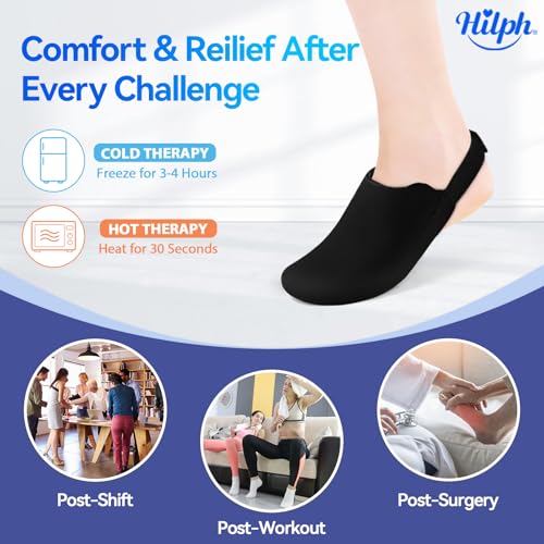 Hilph Foot Toes Ice Pack Wrap for Broken Toes & Bunion Surgery Recovery - style: Black
