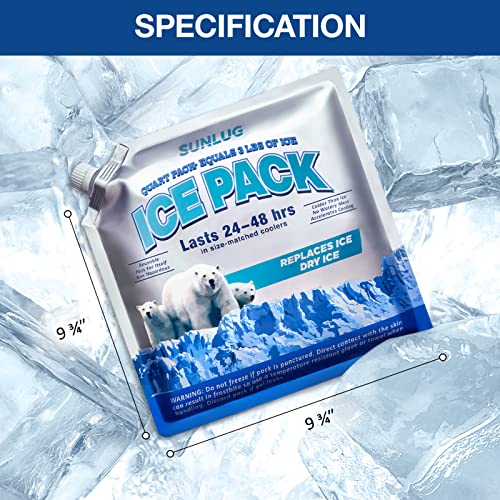 Cooler Ice Packs Reusable Ice Packs for Coolers Long Lasting Freezer Packs for Cooler Bag, Lunch Bags, Cooler Backpacks - color: 3 Pack - All Purpose Ice Packs