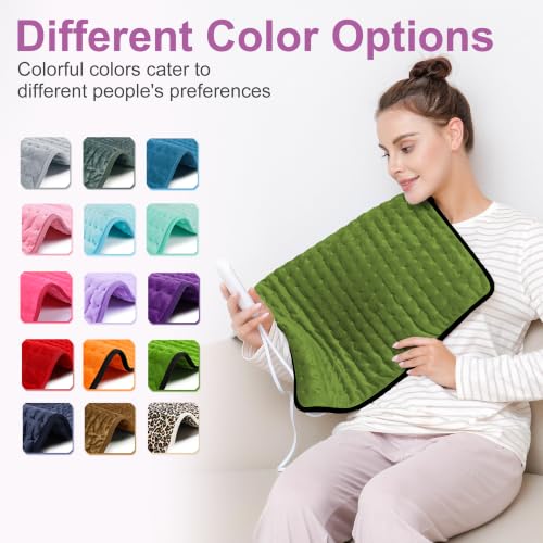 Heating Pad,Electric Heating Pad,Heating Pad for Back (GreenBlack, 24"x20") - color: Greenblack, size: 24x20 Inch