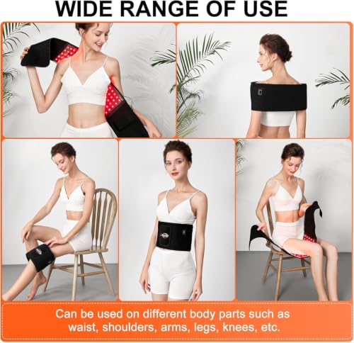 USUIE Red Light Belt, Infrared Light Wrap Red Light Device for Body with Timer for Women Men Gift - color: Black