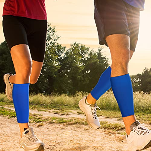 Sintege 3 Pairs Calf Compression Sleeves Women Men, XL, Black, White, Blue - color: Black, White, Blue, size: X-Large