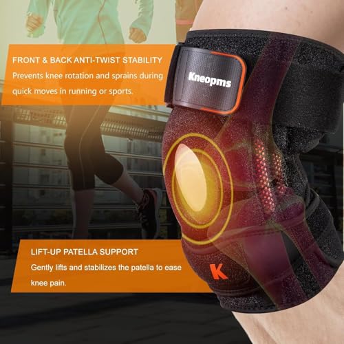 2-in-1 Knee Brace with Patella Strap for Running, Sports & Recovery